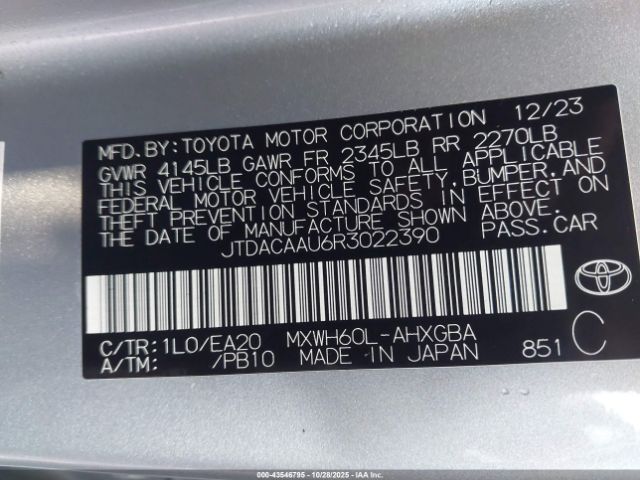 2024 TOYOTA PRIUS JTDACAAU6R3022390 Photo 8