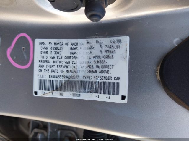 2009 ACURA TL 19UUA86599A002077 Photo 8
