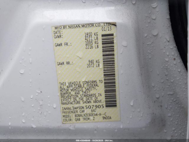 2013 NISSAN ALTIMA 1N4AL3AP5DN507905 Photo 8