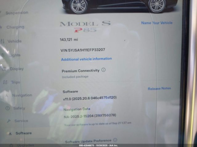 2014 TESLA MODEL S 5YJSA1H11EFP33207 Photo 6