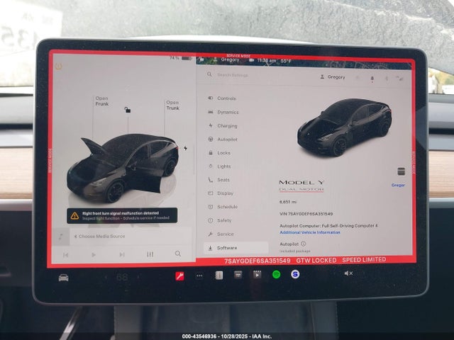 2025 TESLA MODEL Y 7SAYGDEF6SA351549 Photo 6