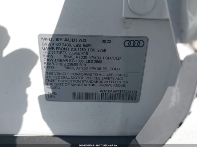 2023 AUDI Q5 WA1EAAFY8P2028174 Photo 8