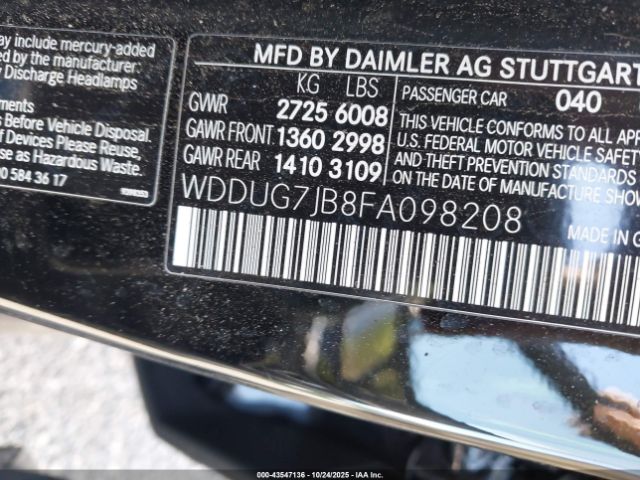 2015 MERCEDES-BENZ AMG S 63 WDDUG7JB8FA098208 Photo 8