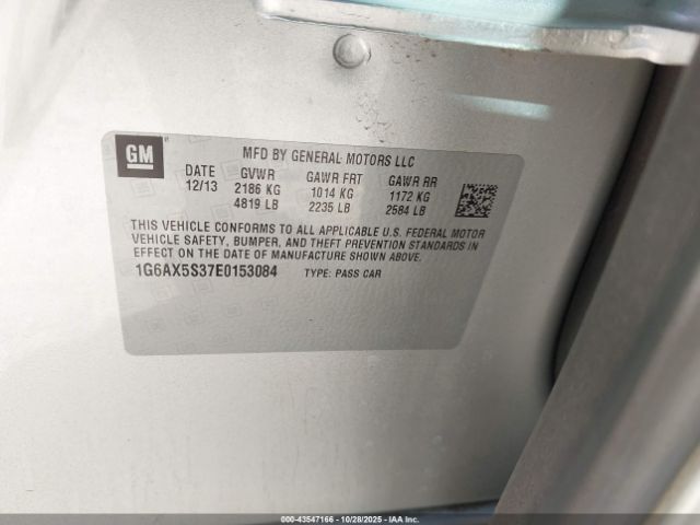 2014 CADILLAC CTS 1G6AX5S37E0153084 Photo 8