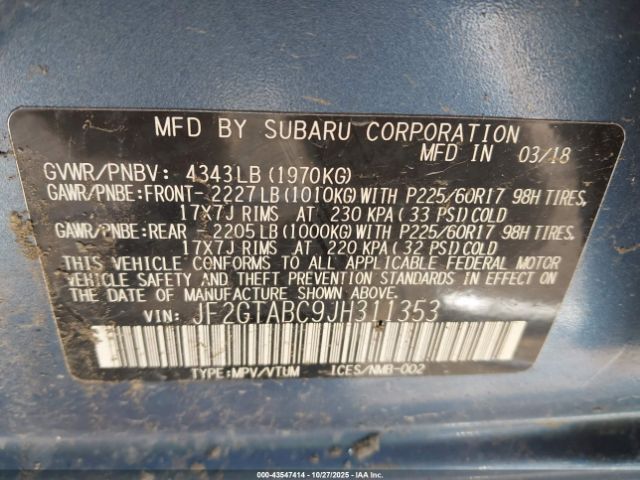 2018 SUBARU CROSSTREK JF2GTABC9JH311353 Photo 8