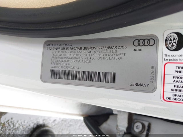 2013 AUDI A6 WAUGGAFC3DN087643 Photo 8