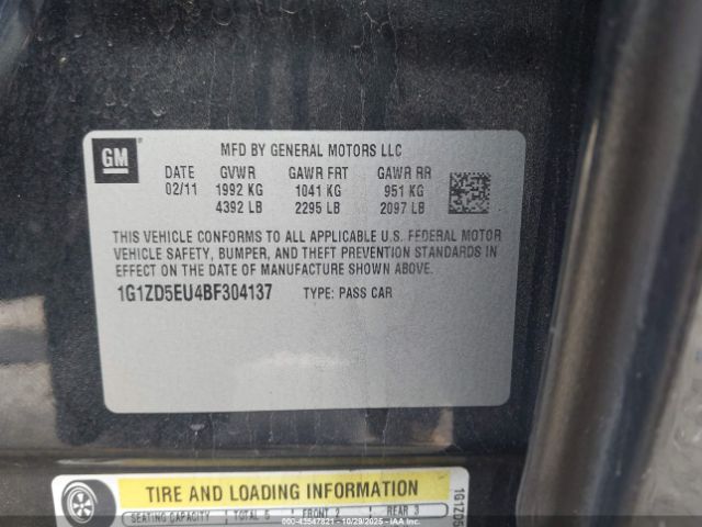 2011 CHEVROLET MALIBU 1G1ZD5EU4BF304137 Photo 8