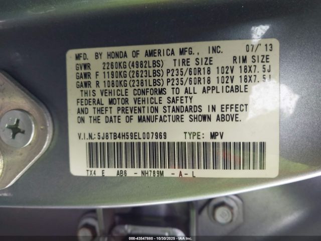 2014 ACURA RDX 5J8TB4H59EL007969 Photo 8