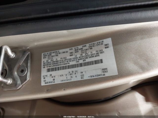 2017 FORD ESCAPE 1FMCU9GD6HUC66976 Photo 8