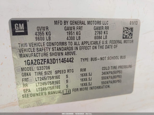 2013 CHEVROLET EXPRESS 3500 1GAZGZFA3D1146442 Photo 8