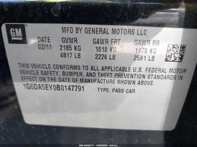 2011 CADILLAC CTS 1G6DA5EY0B0147791 Photo 8