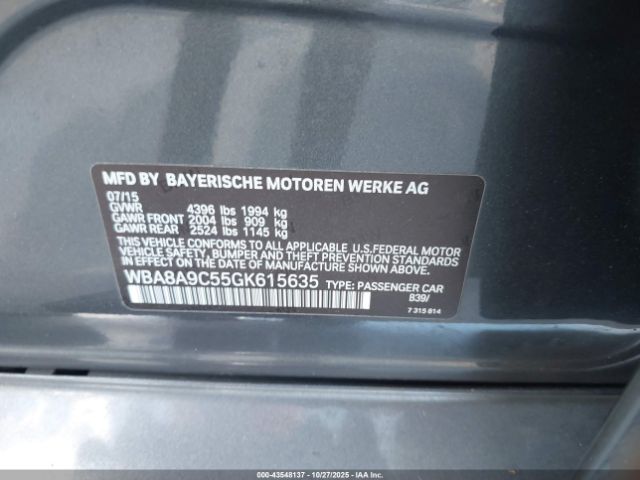 2016 BMW 320I WBA8A9C55GK615635 Photo 8