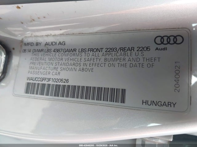 2015 AUDI A3 WAUCCGFF3F1020526 Photo 8