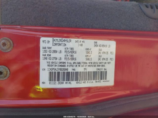 2000 CHRYSLER TOWN & COUNTRY 1C4GP54L5YB626848 Photo 8