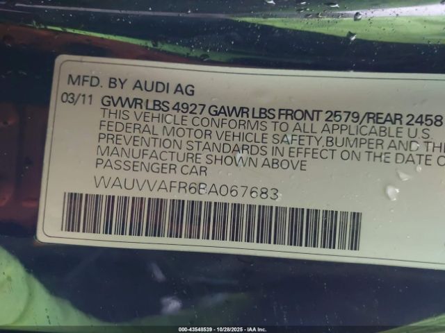 2011 AUDI S5 WAUVVAFR6BA067683 Photo 8
