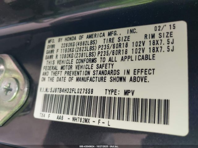 2015 ACURA RDX 5J8TB4H32FL027559 Photo 8