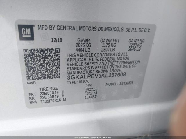 2019 GMC TERRAIN 3GKALPEV3KL257608 Photo 8