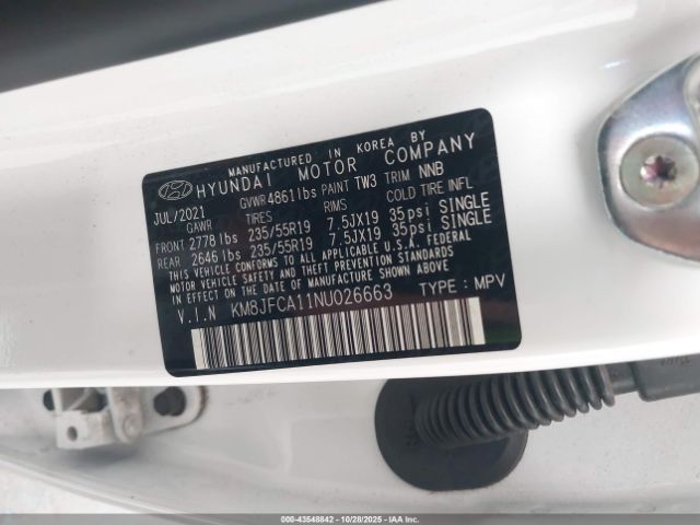 2022 HYUNDAI TUCSON HYBRID KM8JFCA11NU026663 Photo 8