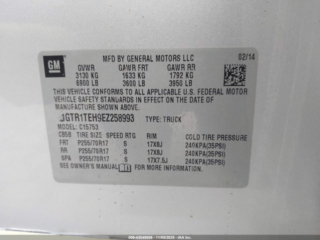 1GTR1TEH9EZ258993 GMC SIERRA 1500