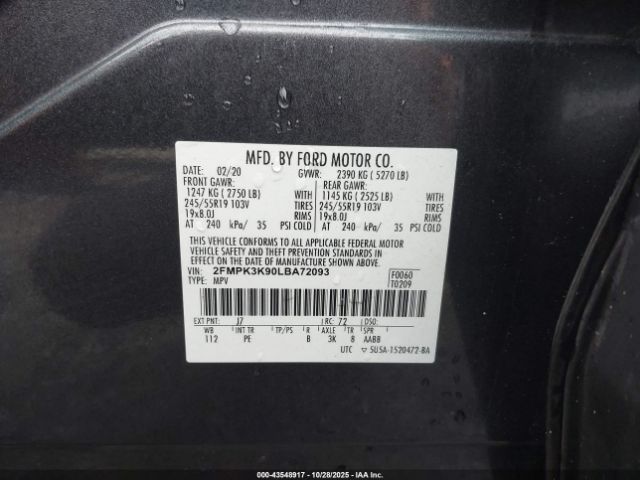 2020 FORD EDGE 2FMPK3K90LBA72093 Photo 8