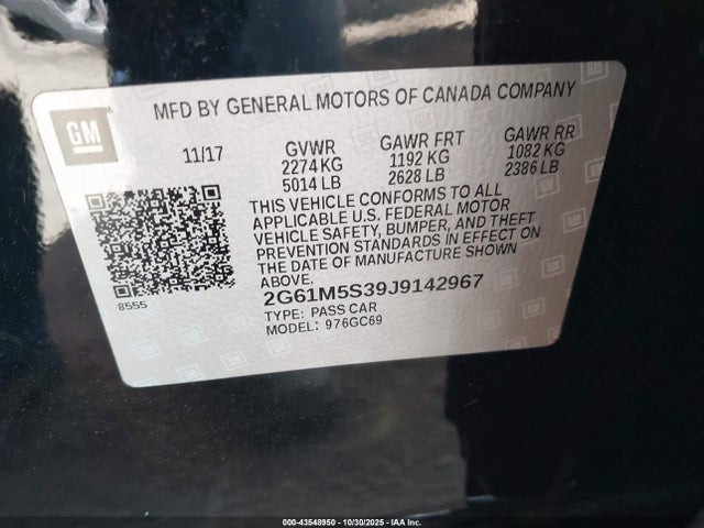 2018 CADILLAC XTS 2G61M5S39J9142967 Photo 8