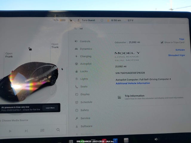 2025 TESLA MODEL Y 7SAYGAEE5SF216328 Photo 6