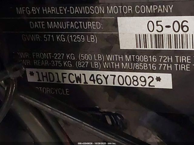 2006 HARLEY-DAVIDSON FLHTCUI 1HD1FCW146Y700892 Photo 9