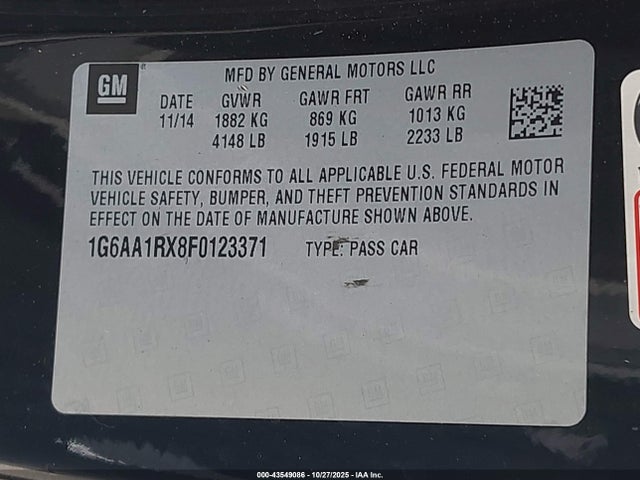 2015 CADILLAC ATS 1G6AA1RX8F0123371 Photo 8