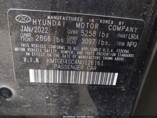 2022 GENESIS G80 KMTGB4SC4NU126161 Photo 8