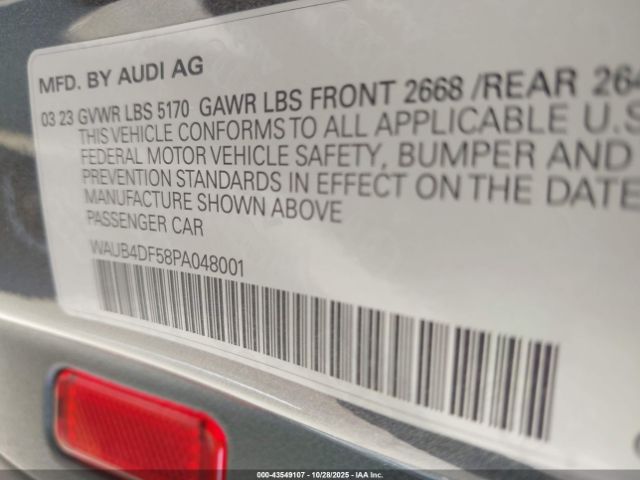 2023 AUDI S5 SPORTBACK WAUB4DF58PA048001 Photo 8