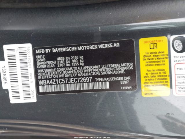 2018 BMW 430I WBA4Z1C57JEC72697 Photo 8