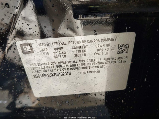 2016 CADILLAC XTS 2G61M5S3XG9182970 Photo 8