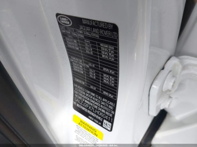 2020 LAND ROVER RANGE ROVER EVOQUE SALZJ2FX7LH060411 Photo 8