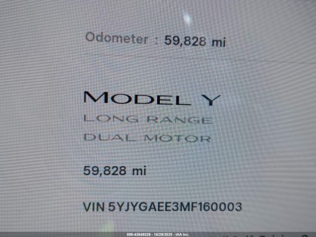 2021 TESLA MODEL Y 5YJYGAEE3MF160003 Photo 6