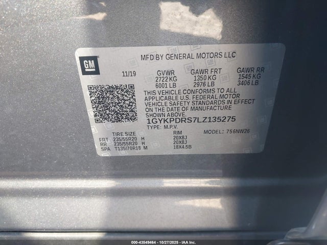 2020 CADILLAC XT6 1GYKPDRS7LZ135275 Photo 8