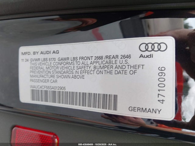 2025 AUDI S5 SPORTBACK WAUC4CF55SA012905 Photo 8