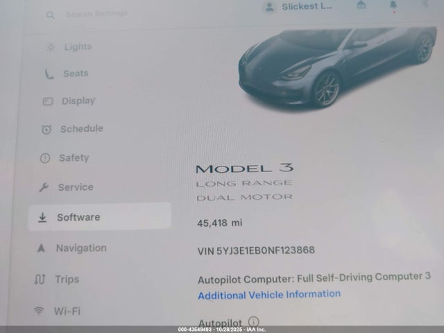 2022 TESLA MODEL 3 5YJ3E1EB0NF123868 Photo 6