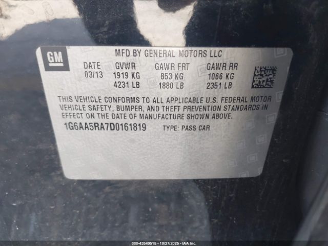 2013 CADILLAC ATS 1G6AA5RA7D0161819 Photo 8