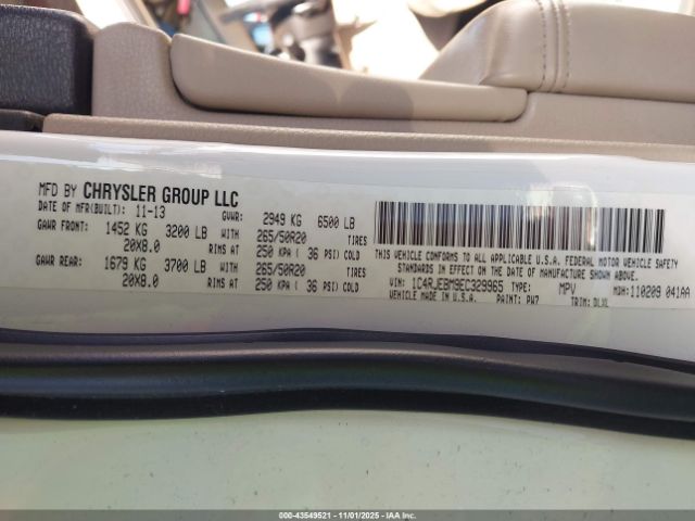 2014 JEEP GRAND CHEROKEE 1C4RJEBM9EC329965 Photo 8