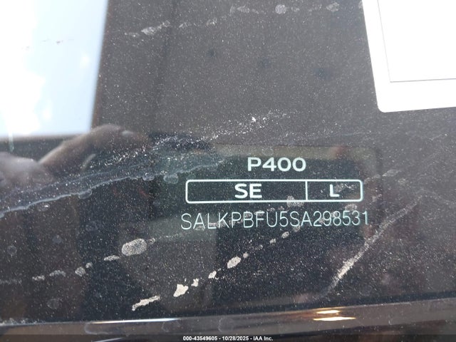 SALKPBFU5SA298531 Land Rover Range Rover P400 Se 7 Seat