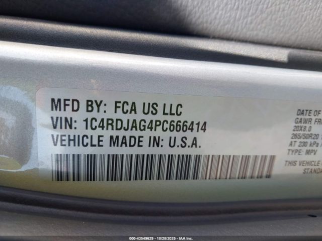 2023 DODGE DURANGO 1C4RDJAG4PC666414 Photo 8