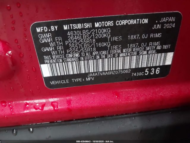 2024 MITSUBISHI ECLIPSE CROSS JA4ATVAA6RZ075062 Photo 8