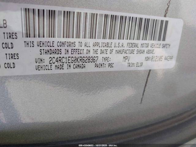 2019 CHRYSLER PACIFICA 2C4RC1EG0KR628367 Photo 8