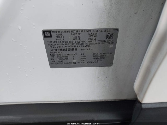 2011 CADILLAC SRX 3GYFNBEY5BS582642 Photo 8