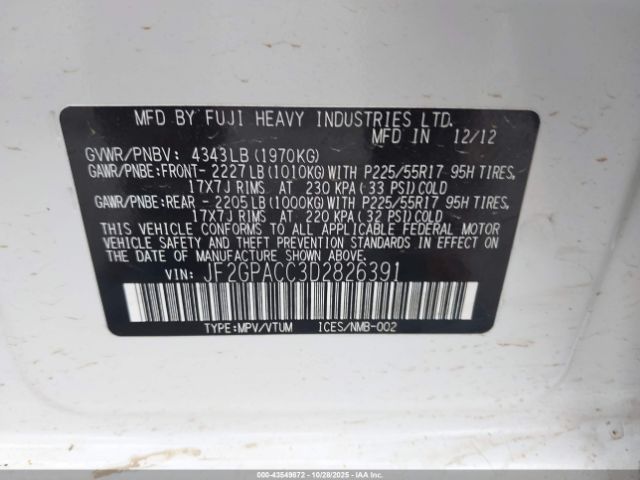 2013 SUBARU XV CROSSTREK JF2GPACC3D2826391 Photo 8