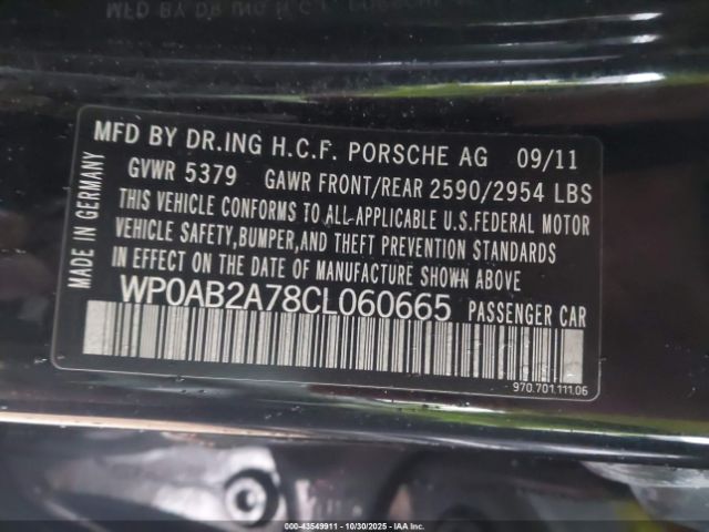 2012 PORSCHE PANAMERA WP0AB2A78CL060665 Photo 8