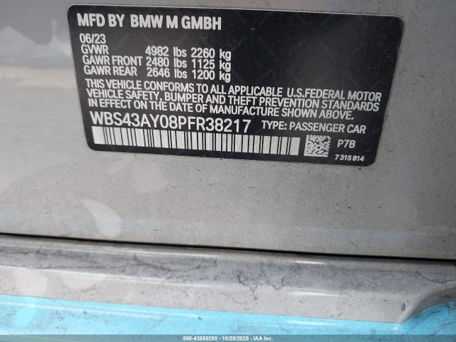 2023 BMW M3 WBS43AY08PFR38217 Photo 8