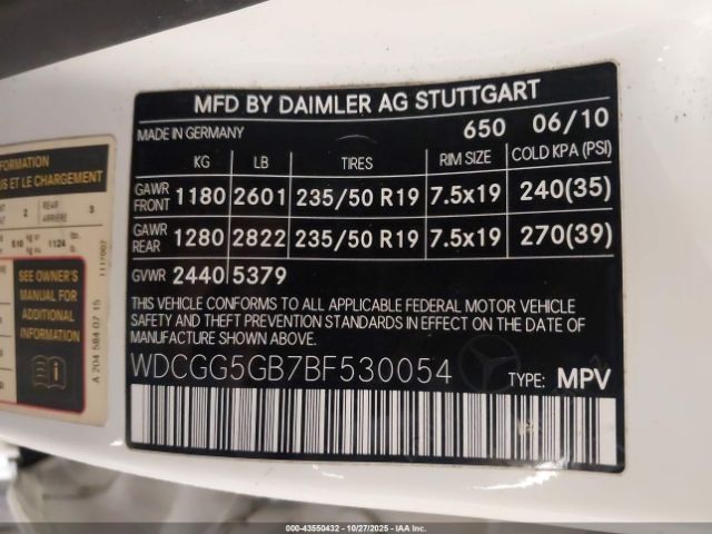 2011 MERCEDES-BENZ GLK 350 WDCGG5GB7BF530054 Photo 8