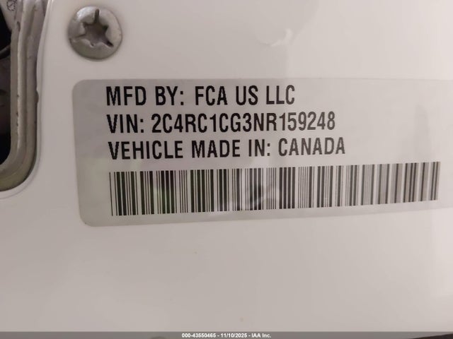 2022 CHRYSLER VOYAGER 2C4RC1CG3NR159248 Photo 8