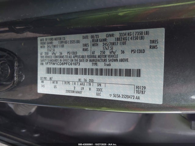 Ford F-150 Xlt 2023 1FTFW1CD8PFC61073 Image 25